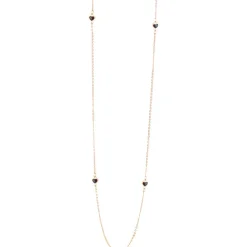 Collier et pendentif Les Interchangeables A59244 - Sautoir Coeur Doré Rose Femme