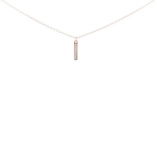 Collier et pendentif Les Interchangeables A54272 - Barette Strassée PM Or Rose Cristal Femme