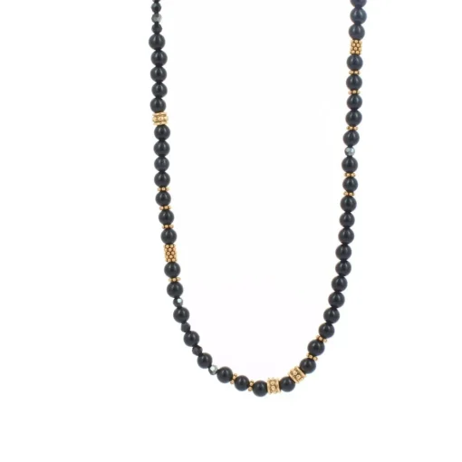Collier et pendentif Les Interchangeables A59319 - Sautoir Bobo Chic Noir Femme