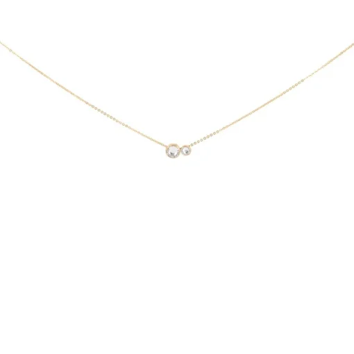 Collier et pendentif Les Interchangeables A54327 - Serti PM-GM Or Rose Cristal Femme