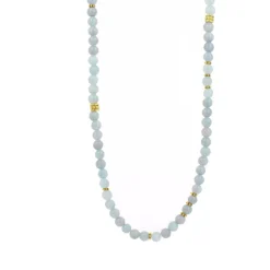 Collier et pendentif Les Interchangeables A59278 - Sautoir Bobo Chic Bleu Ciel Femme
