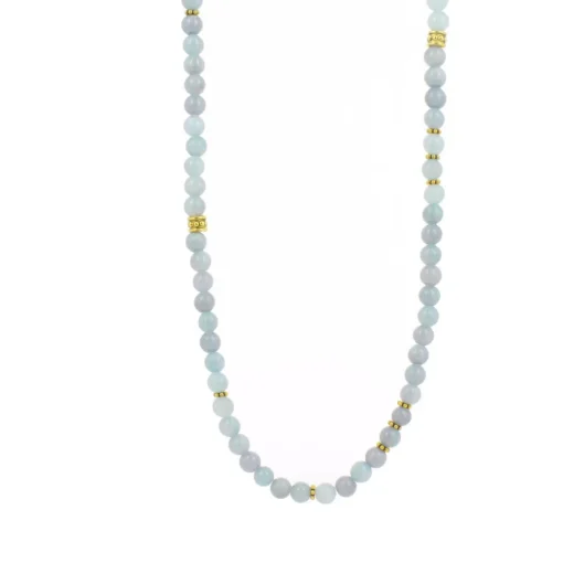 Collier et pendentif Les Interchangeables A59278 - Sautoir Bobo Chic Bleu Ciel Femme