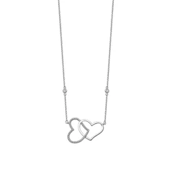 Collier et pendentif Lotus Silver MOMENTS LP1818-1-1 - Collier et pendentif MOMENTS Argent Coeur Femme