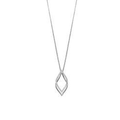 Collier et pendentif Lotus Silver Pure Essentiel LP1791-1-1 - Collier et pendentif Argent Deux Losanges 32mm Femme