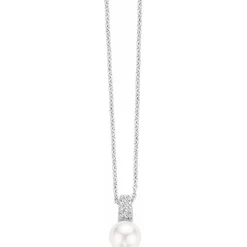 Collier et pendentif Ti Sento Liberation 3877PW-42 - Collier et pendentif Perle Blanche Cristaux Femme