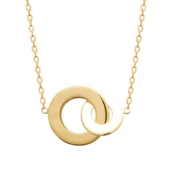 Collier fantaisie double rond Femme plaqué or Maison de la Bijouterie UYZZ6445