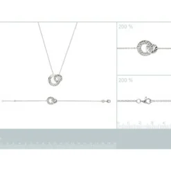 Collier fantaisie double rond martelé Femme Maison de la Bijouterie WYZ63U45 Argent