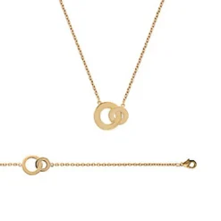 Collier fantaisie double rond Femme plaqué or Maison de la Bijouterie UYZZ6445