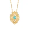 Collier fantaisie femme amazonite plaqué or Maison de la Bijouterie UW404345