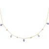 Collier fantaisie femme cristal violet plaqué or Maison de la Bijouterie UW404Z45