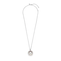 Collier femme Collier avec Pendentif Cercles Bimatières Pandora Pandora Signature - 389483C01 Argent