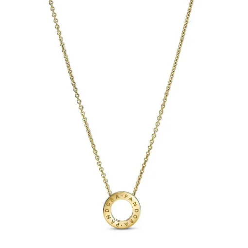 Collier femme Collier Cerclé Pavé Signature Pandora Pandora Pandora Signature - 367436C01 Plaqué or