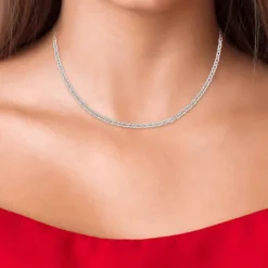 Collier femme Angèle M B2378-ARGENT - Acier Argent