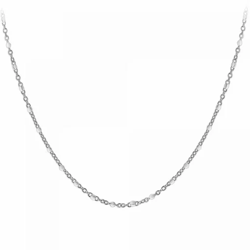 Collier femme Angèle M B2380-BLANC - Acier Argent