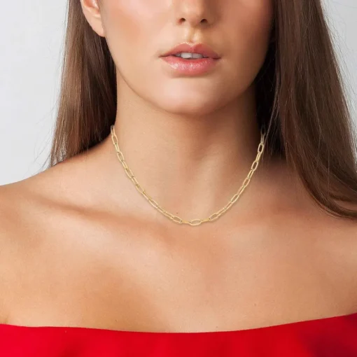 Collier femme Angèle M B2368-DORE - Acier Doré