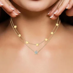 Collier femme Angèle M B2761-DORE - Acier Doré