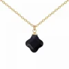Collier femme Angèle M B2481-NOIR - Métal Doré