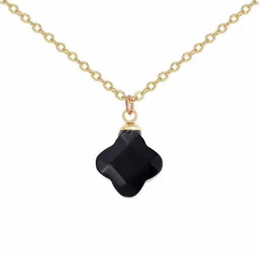 Collier femme Angèle M B2481-NOIR - Métal Doré