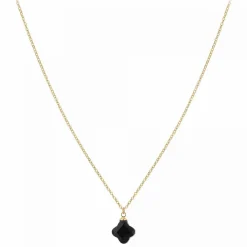 Collier femme Angèle M B2481-NOIR - Métal Doré
