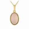 Collier femme Angèle M B2458-ROSE-QUARTZ - Métal Doré