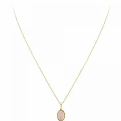 Collier femme Angèle M B2458-ROSE-QUARTZ - Métal Doré