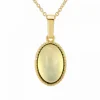 Collier femme Angèle M B2458-WHITE-ONYX - Métal Doré