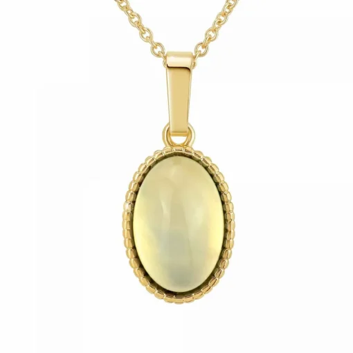 Collier femme Angèle M B2458-WHITE-ONYX - Métal Doré