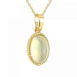 Collier femme Angèle M B2458-WHITE-ONYX - Métal Doré
