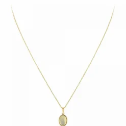 Collier femme Angèle M B2458-WHITE-ONYX - Métal Doré