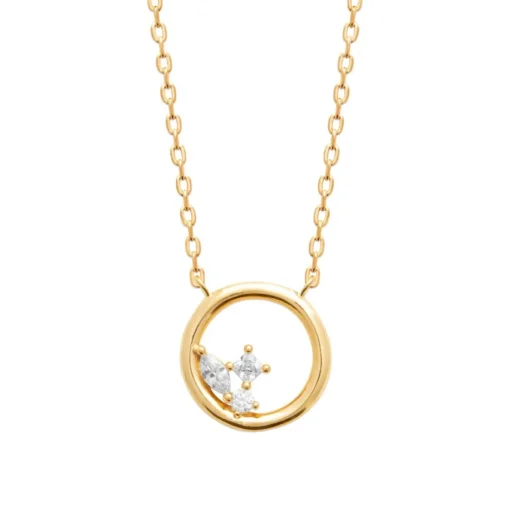 Collier femme anneau oz plaqué or Maison de la Bijouterie UW404W45