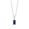 Collier femme argent pendentif pierre bleue Maison de la Bijouterie VW364W45