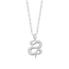 Collier femme argent pendentif serpent oxyde Maison de la Bijouterie VW3W6045