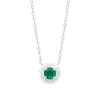 Collier femme argent pierre verte Maison de la Bijouterie VW3UVY45