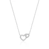 Collier femme argent rhodié blanc micro serti - VWZ6V645