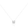Collier femme argent rhodié blanc serti griffe - VWZ3ZY4Y