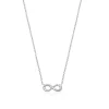 Collier femme argent rhodié blanc serti infini griffe - VWZ4WV45