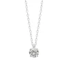 Collier femme argent rhodié blanc serti griffe - VW30W645