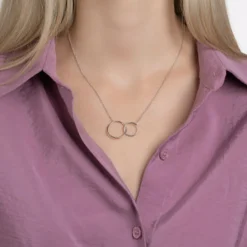 Collier femme argent rhodié - WYZZ5U45