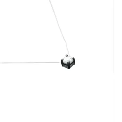 Collier femme argent rhodié blanc serti griffe - VWZ3ZY4Y