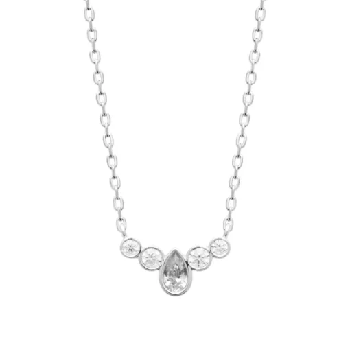 Collier femme argent serti clos Maison de la Bijouterie VW3VVV45