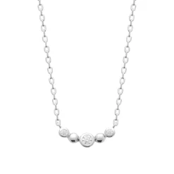 Collier femme argent serti clos oxyde Maison de la Bijouterie VW3W4045