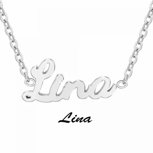 Collier Femme Athème - B2689-ARGENT-LINA Acier Argent