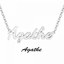 Collier Femme Athème - B2689-ARGENT-AGATHE Acier