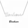 Collier femme Athème - B2689-ARGENT-BONHEUR Acier Argent