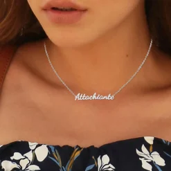 Collier femme Athème - B2689-ARGENT-ATTACHIANTE Acier Argent