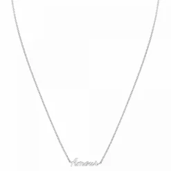Collier femme Athème - B2689-ARGENT-AMOUR Acier Argent