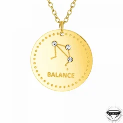 Collier Femme Athème - B2449-BALANCE Acier Doré
