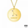 Collier femme Athème - B2449-CANCER Acier Doré