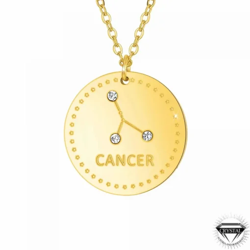 Collier femme Athème - B2449-CANCER Acier Doré