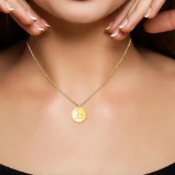 Collier femme Athème - B2449-CANCER Acier Doré